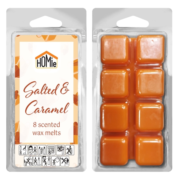 Αρωματικό wax Melt Salted Caramel σετ=8 Κύβοι 80gr Homie 57484 - 1 τμχ
