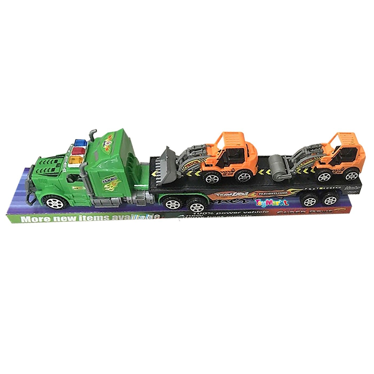 Νταλίκα Friction με 2 Δομικά Οχήματα 43x11x8cm ToyMarkt 902289 - 1 τμχ - Image 2