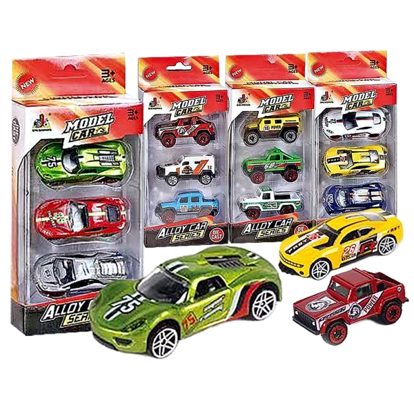 Σετ 3 Οχήματα die Cast Metal Free Wheels 22x9x4,5cm ToyMarkt 913361 - 1 τμχ