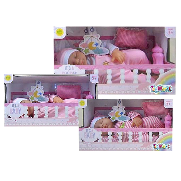 Ξαπλωμένο Μωράκι 35cm Μπαταρίας 36x20x12cm ToyMarkt 98213 - 1 τμχ