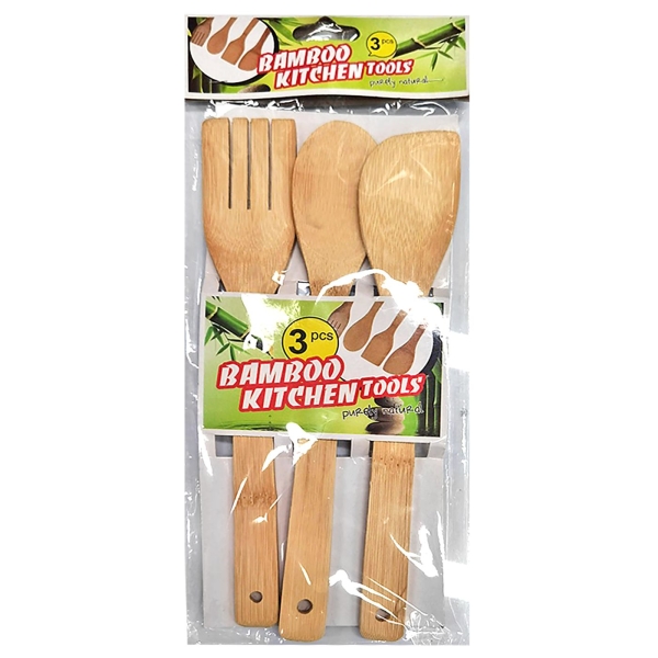 Κουτάλες Bamboo σετ=3 τεμ 28cm Homie 1002133 - 1 τμχ