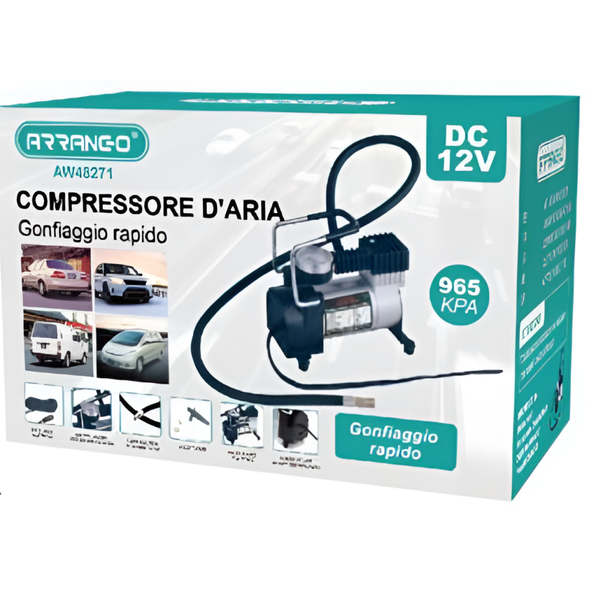 Αεροσυμπιεστής Αυτοκινήτου 12V Arrango AW48271 - Image 2