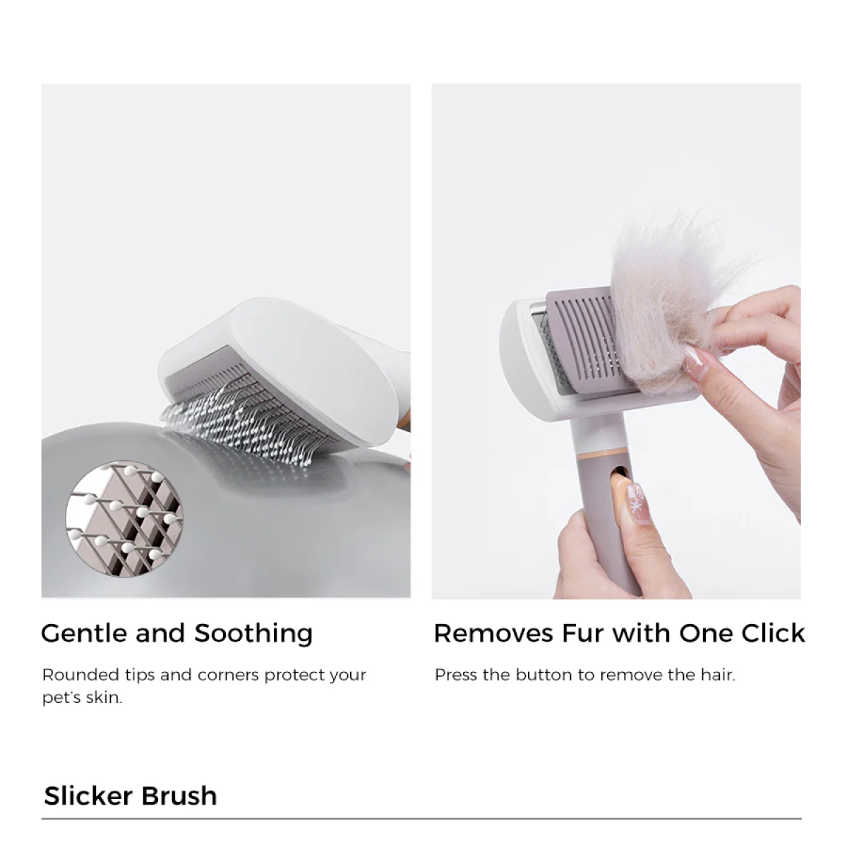 Αυτοκαθαριζόμενη Χτένα Κατοικιδίων με 3 Κεφαλές για Βούρτσισμα, Κόμπους και Καθαρισμό - Image 12