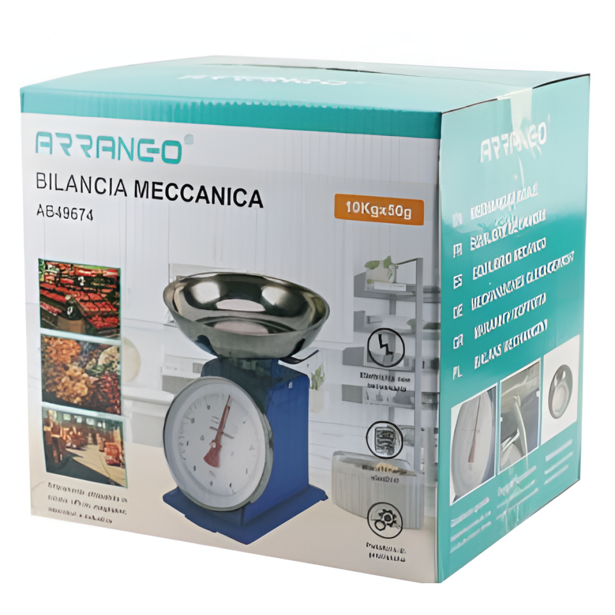 Αναλογική Επιτραπέζια Ζυγαριά 10kg Με Υποδιαίρεση 50g Arrango AB49674
