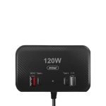Andowl Φορτιστής Αυτοκινήτου USB & Type-C 120W με Καλώδιο Q-CA40