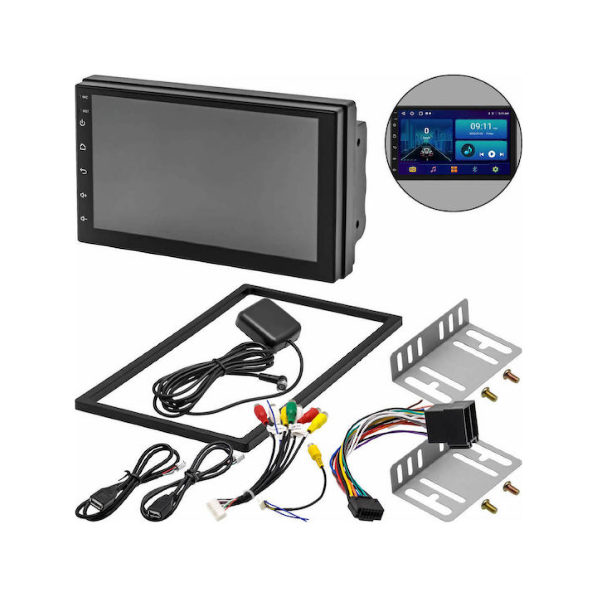 Android 2DIN Οθόνη Αυτοκινήτου 7" με CarPlay, GPS & Bluetooth PerVoi CTC-7805N
