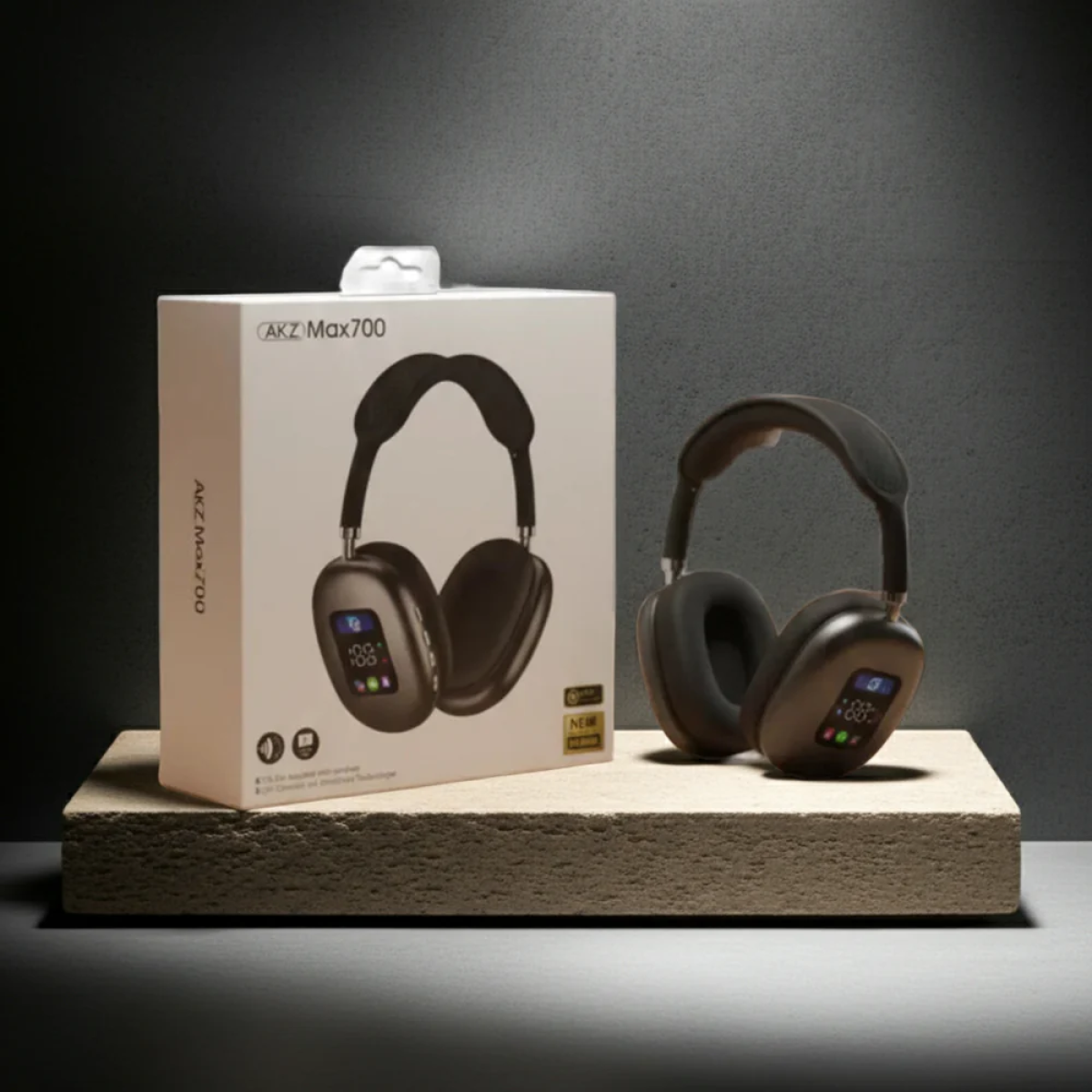 Ασύρματα Ακουστικά On-Ear Bluetooth Με Ψηφιακή Οθόνη AKZ Max700 - Image 3