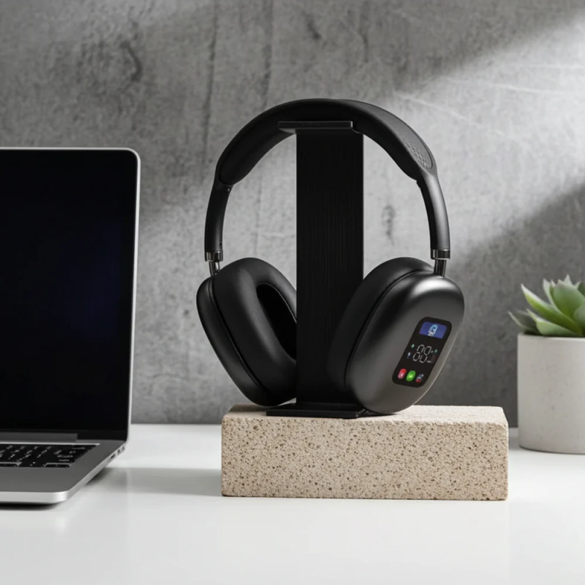 Ασύρματα Ακουστικά On-Ear Bluetooth Με Ψηφιακή Οθόνη AKZ Max700 - Image 4