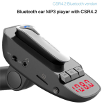 Ασύρματο FM Transmitter Car MP3 Player Με Ακουστικό Bluetooth Μαύρο ER9 - Image 5