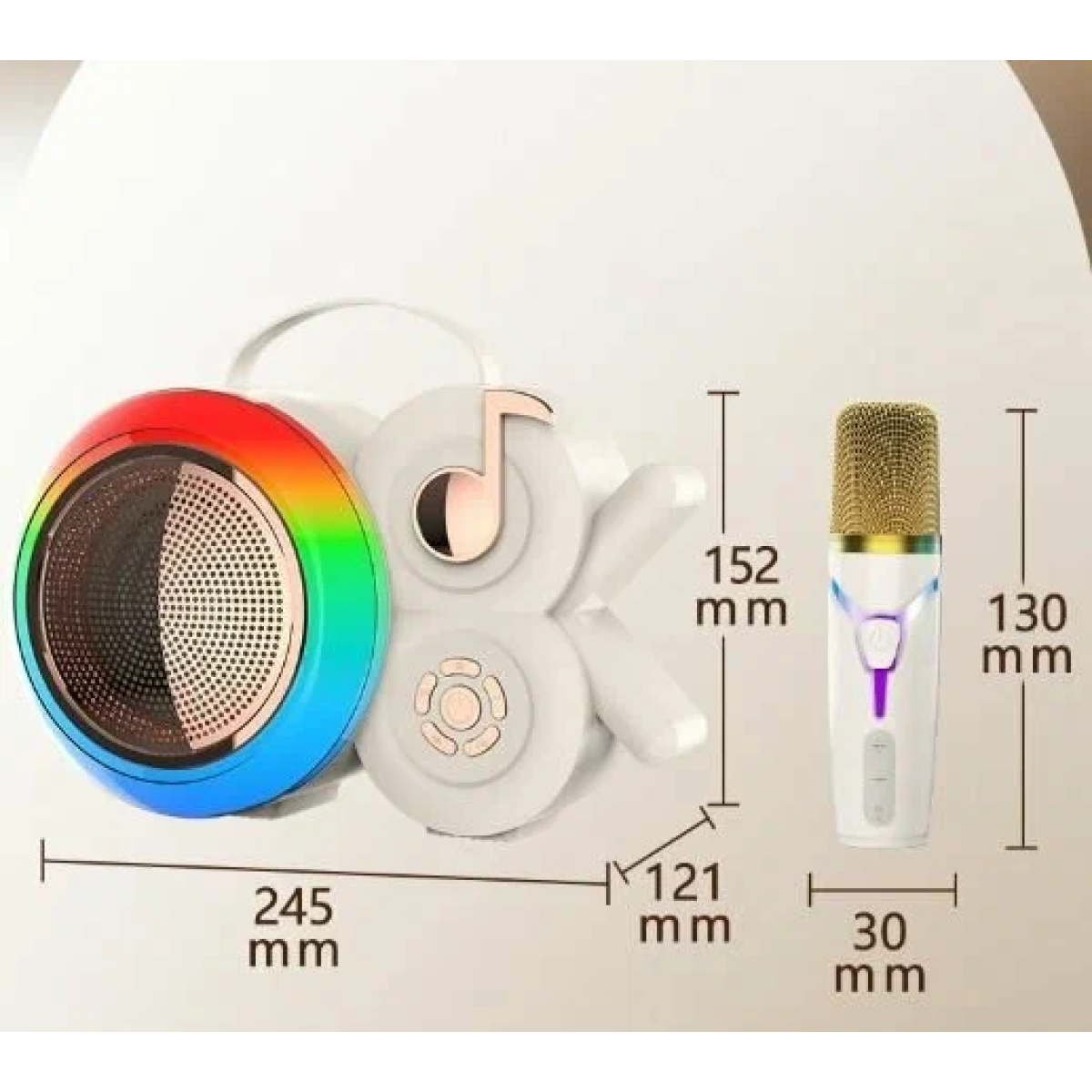 Aσύρματο Φορητό Ηχείο Karaoke Bluetooth 15W Με Μικρόφωνο SU-1601 - Image 5