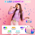 Aσύρματο Φορητό Ηχείο Karaoke Bluetooth Με Μικρόφωνο & RGB LED Φωτισμό K5 - Image 7