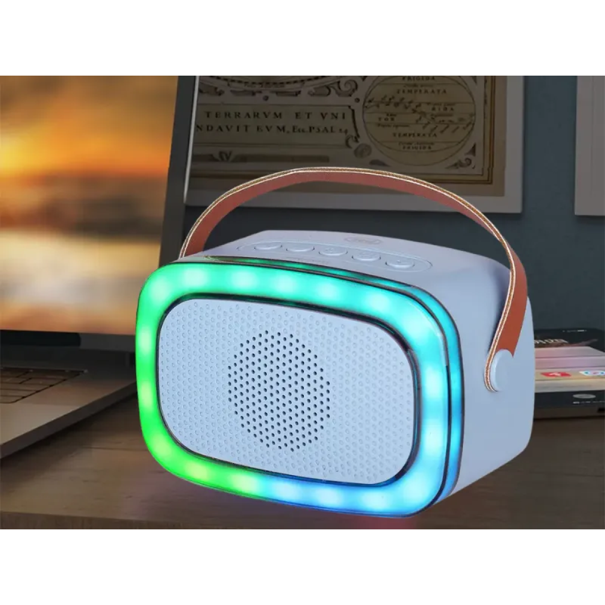 Ασύρματο Ηχείο Karaoke Με Μικρόφωνο & RGB LED Φωτισμό BT-K8 - Image 3