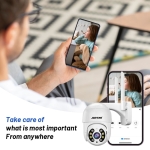 Ασύρματο Wi-Fi Σύστημα Ασφαλείας CCTV με 4 PTZ Κάμερες & NVR – 2MP, H.265
