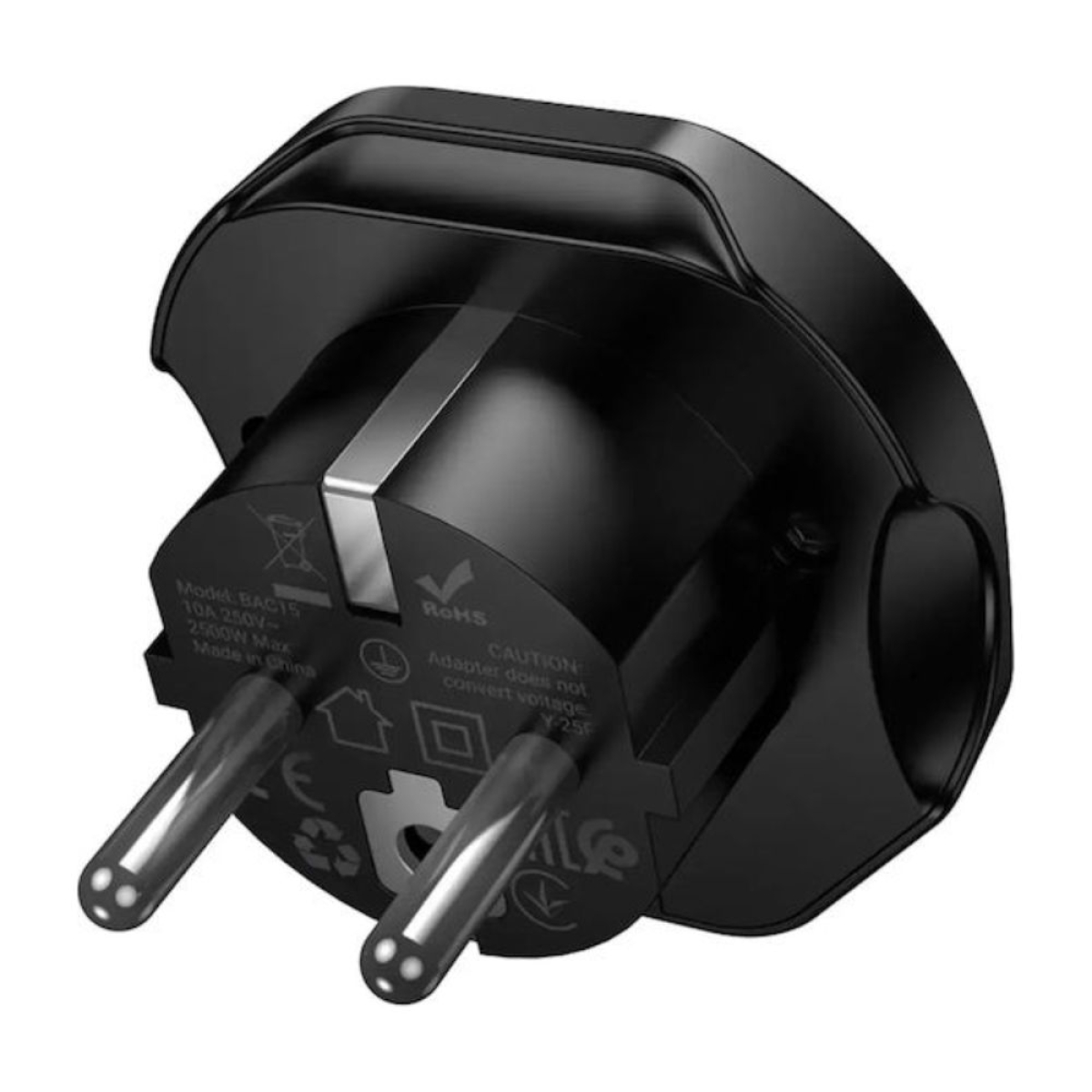 Borofone Αντάπτορας Πρίζας Universal USA, UK, EU, AU BAC15 Μαύρο