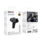 Borofone BC61 FM Transmitter Αυτοκινήτου με Bluetooth, USB & Type-C – Ταχεία Φόρτιση PD 45W