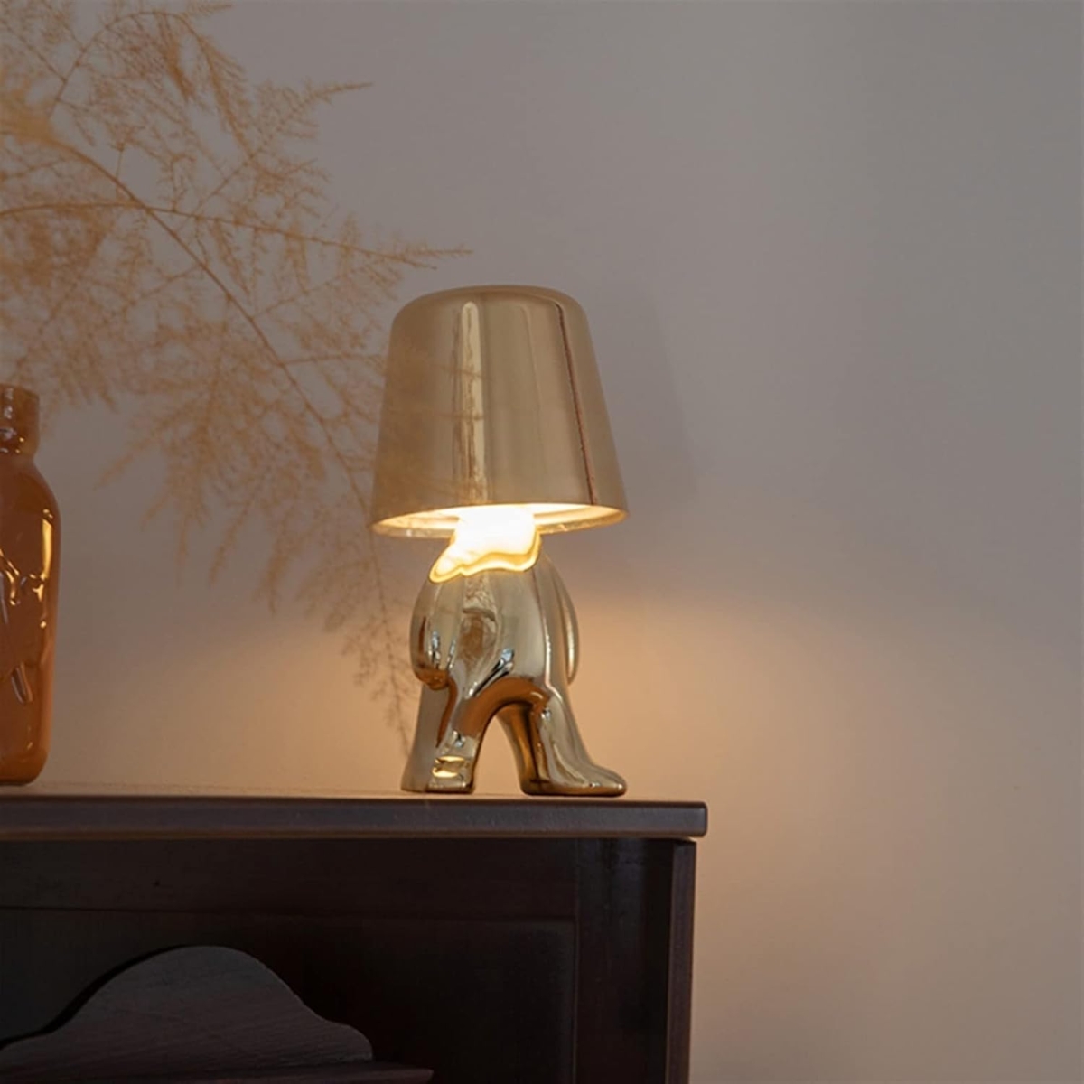 Διακοσμητικό Επιτραπέζιο Φωτιστικό LED Με Αφή & USB Creative Man - Mr Thinker - Image 2