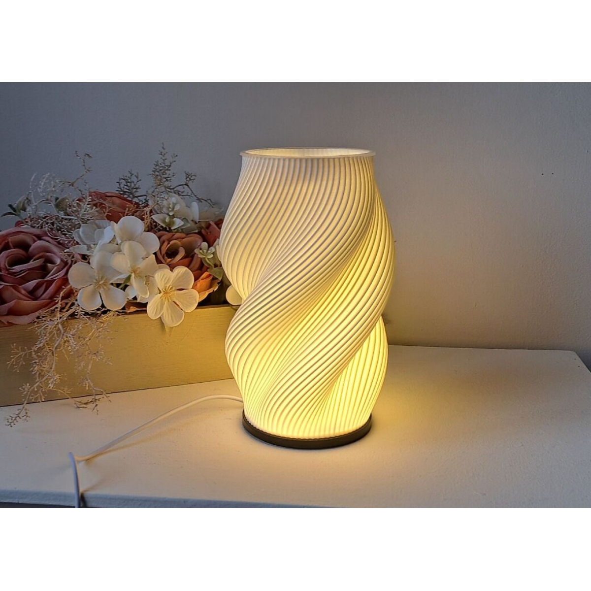 Διακοσμητικό Φωτιστικό Βάζο Floral Lights Με LED Φωτισμό - Image 4