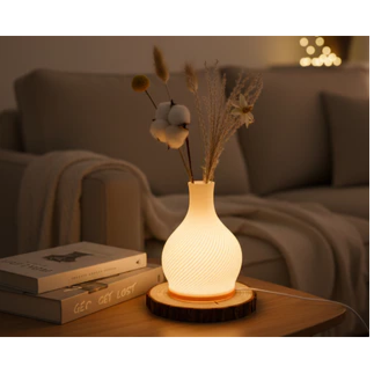 Διακοσμητικό Φωτιστικό Βάζο Με LED Φως Και USB Floral Lights CL-030 - Image 2