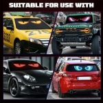 Εύκαμπτη LED πινακίδα RGB αυτοκινήτου Bluetooth με κινούμενες εικόνες και κείμενο μέσω εφαρμογής 102x348mm
