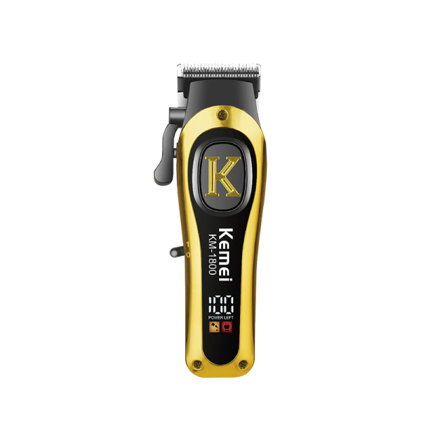 Επαναφορτιζόμενη Κουρευτική Μηχανή 2000mAh 5800rpm Kemei KM-1800 Χρυσό