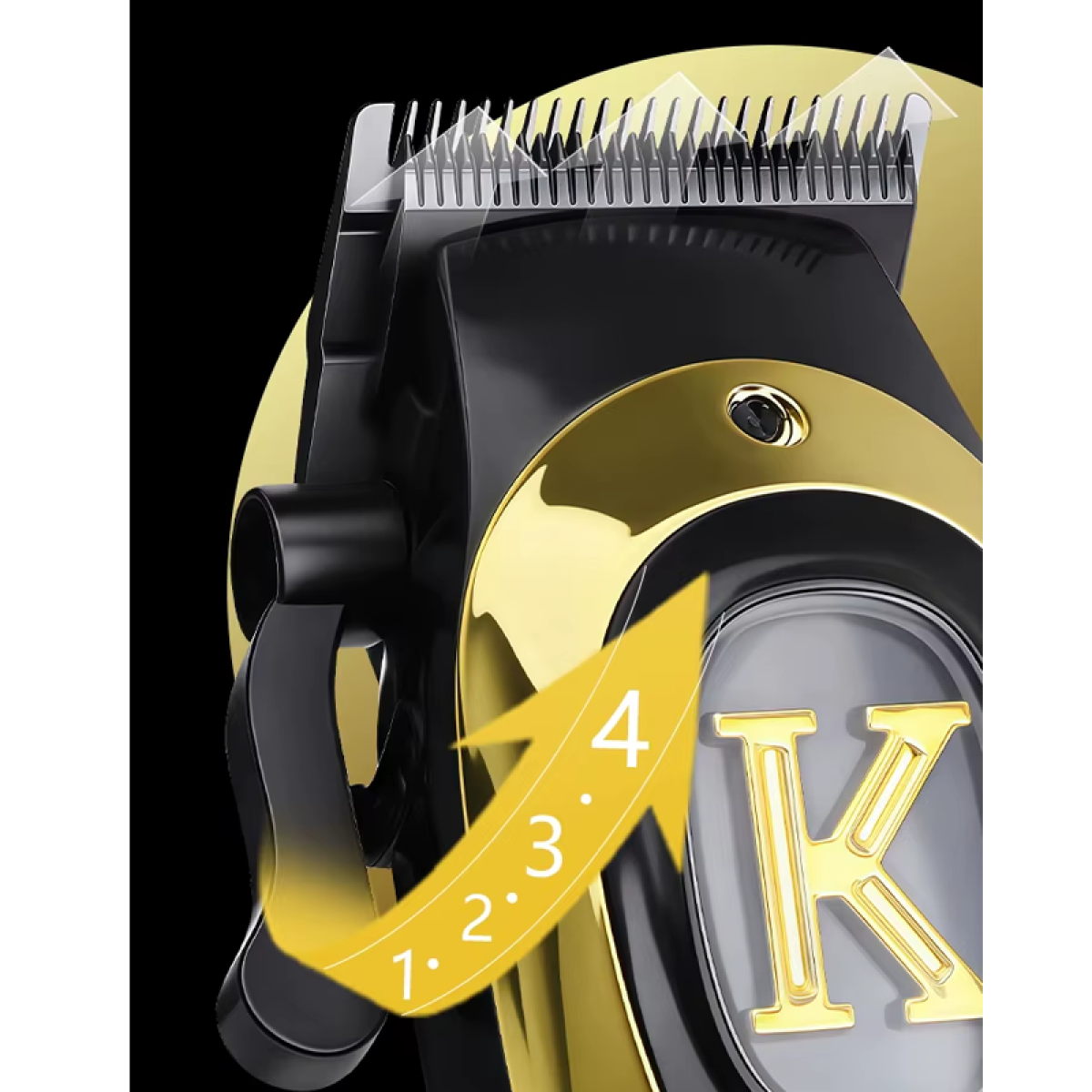 Επαναφορτιζόμενη Κουρευτική Μηχανή 2000mAh 5800rpm Kemei KM-1800 Χρυσό - Image 2