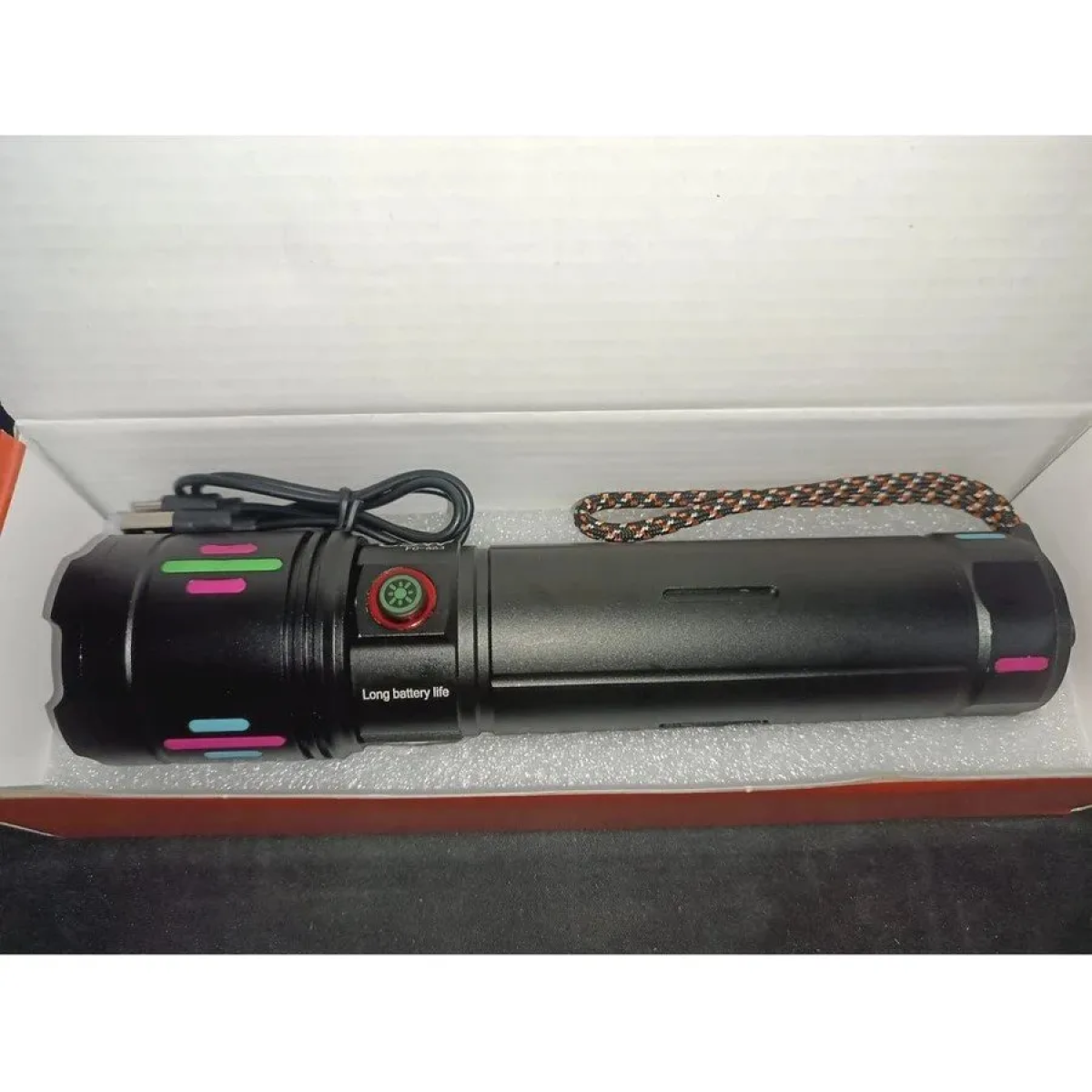 Επαναφορτιζόμενος Φακός Αλουμινίου Tactical 2000lm USB FC-881 - Image 2
