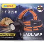 Επαναφορτιζόμενος Φακός Κεφαλής Super Bright Headlamp Andowl Q-D126