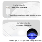 Επαγγελματικό Φουρνάκι Νυχιών UV/LED 88W Λευκό 801 - Image 3