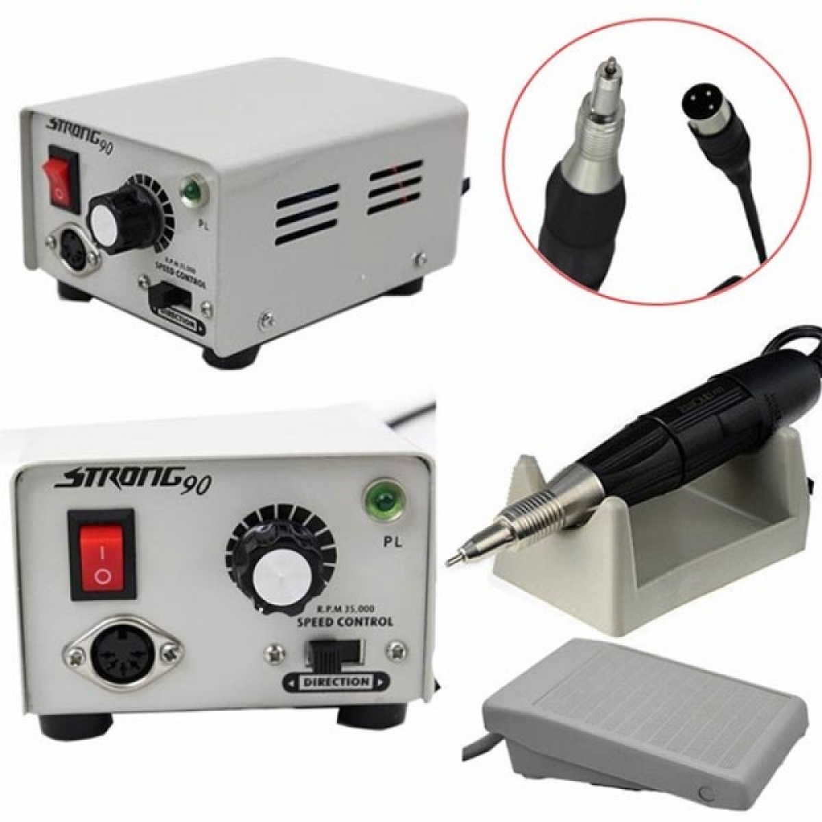 Επαγγελματικός Τροχός Νυχιών 35000rpm 65W Strong 90 - Image 4