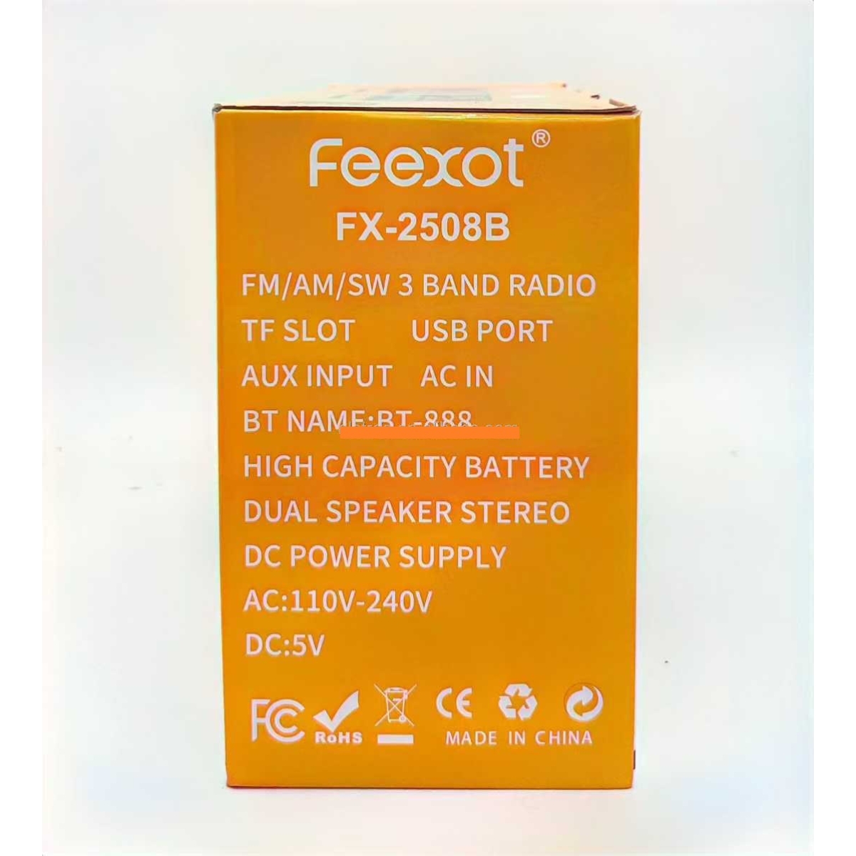 Φορητό Ασύρματο Ηχείο Bluetooth Με Ραδιόφωνο AM/FM/SW FX-2508B - Image 3