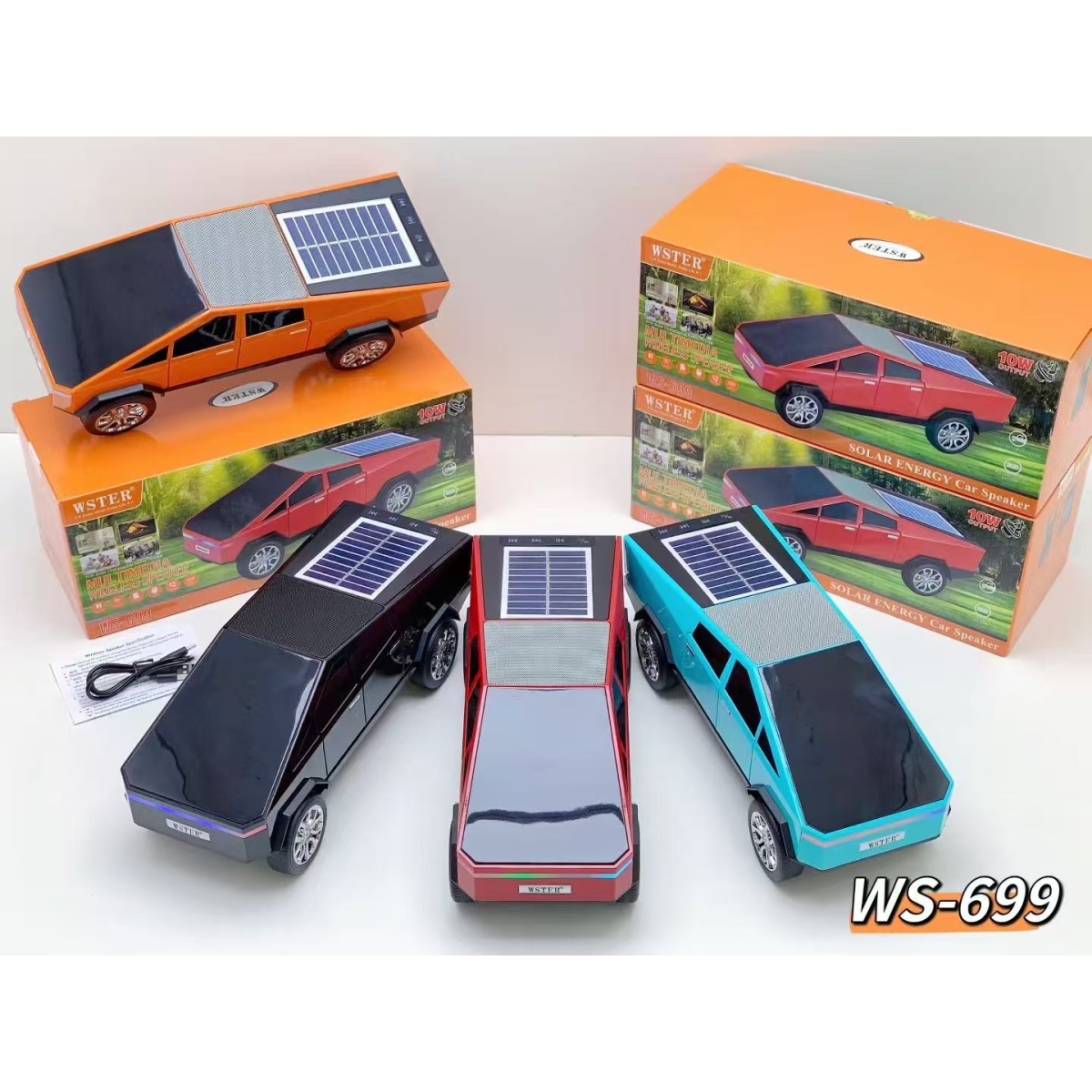 Φορητό Bluetooth Ηχείο Με Ηλιακή Φόρτιση 7W Wster WS-699 - Image 4