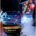 Φορητό Bluetooth Ηχείο Με RGB Φωτισμό Glass5+ Μαύρο - Image 2