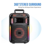 Φορητό Ηχείο Bluetooth 10" Με RGB Φωτισμό & Ασύρματο Μικρόφωνο ABS-10101 - Image 2