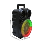 Φορητό Ηχείο Bluetooth 10W Με Μικρόφωνο & LED Φωτισμό O8K BT-602 - Image 5