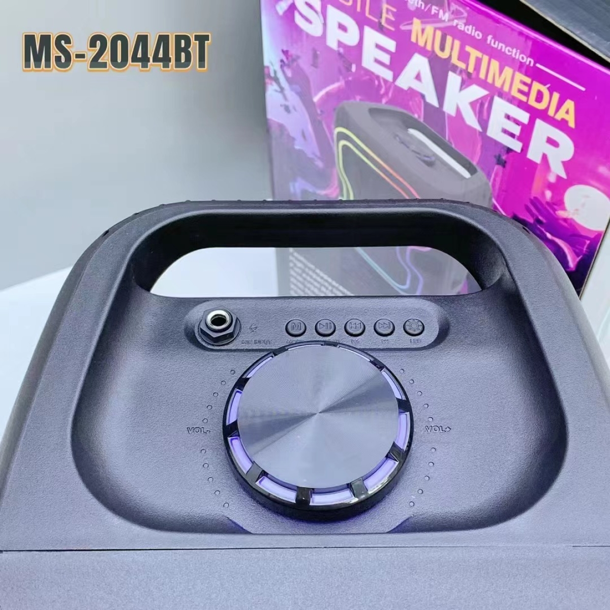 Φορητό Ηχείο Bluetooth 8” Με Μικρόφωνο Και RGB Φωτισμό MS-2044BT - Image 5