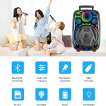 Φορητό Ηχείο Bluetooth 8" Με RGB Φωτισμό & Μικρόφωνο CH-880 - Image 3