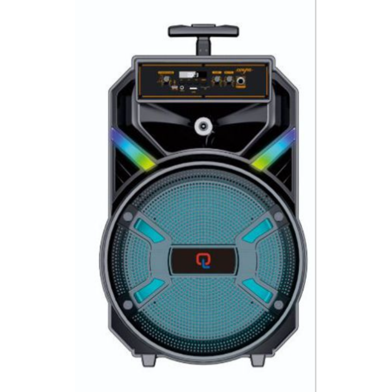 Φορητό Ηχείο Karaoke Bluetooth Με 2 Ασύρματα Μικρόφωνα Και Πτυσσόμενη Λαβή QL-1241