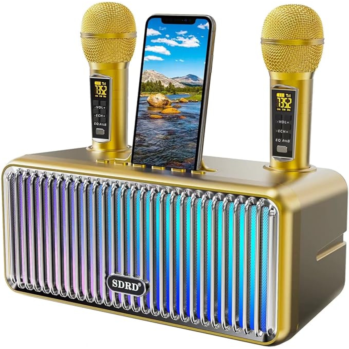 Φορητό Ηχείο Karaoke Bluetooth Με 2 Ασύρματα Μικρόφωνα & LED Φωτισμό SD-319P
