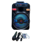 Φορητό Ηχείο Karaoke Trolley Bluetooth 10ʺ Με Μικρόφωνο, Tηλεχειριστήριο & LED Φωτισμό QL-1002