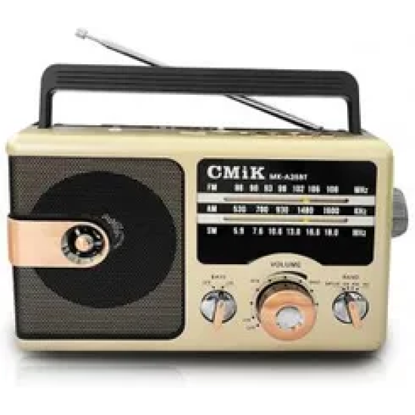 Φορητό Ραδιόφωνο Με Bluetooth Και Κάρτα TF Χρυσό Cmik MK-A25BT