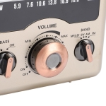 Φορητό Ραδιόφωνο Με Bluetooth Και Κάρτα TF Χρυσό Cmik MK-A25BT - Image 4
