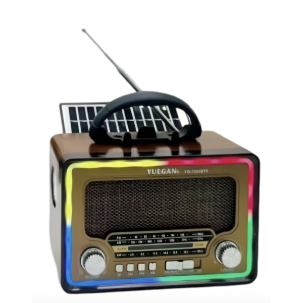 Φορητό Ραδιόφωνο Retro Με Bluetooth Και RGB Φωτισμό Yuegan YG-7052BTS