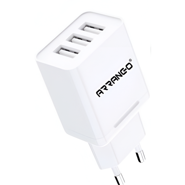 Φορτιστής Με 3 Θύρες USB & Καλώδιο Micro USB 3.1A Arrango AC79811
