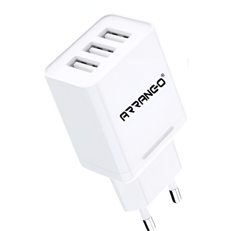 Φορτιστής Με 3 Θύρες USB & Καλώδιο Micro USB 3.1A Arrango AC79811