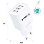 Φορτιστής Με 3 Θύρες USB & Καλώδιο Micro USB 3.1A Arrango AC79811 - Image 3