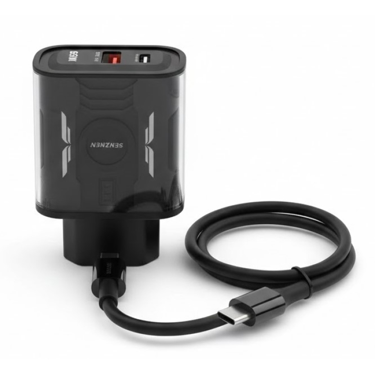 Φορτιστής PD 40W + USB 25W Super Charging 65W Με Καλώδιο Senzhen TC42
