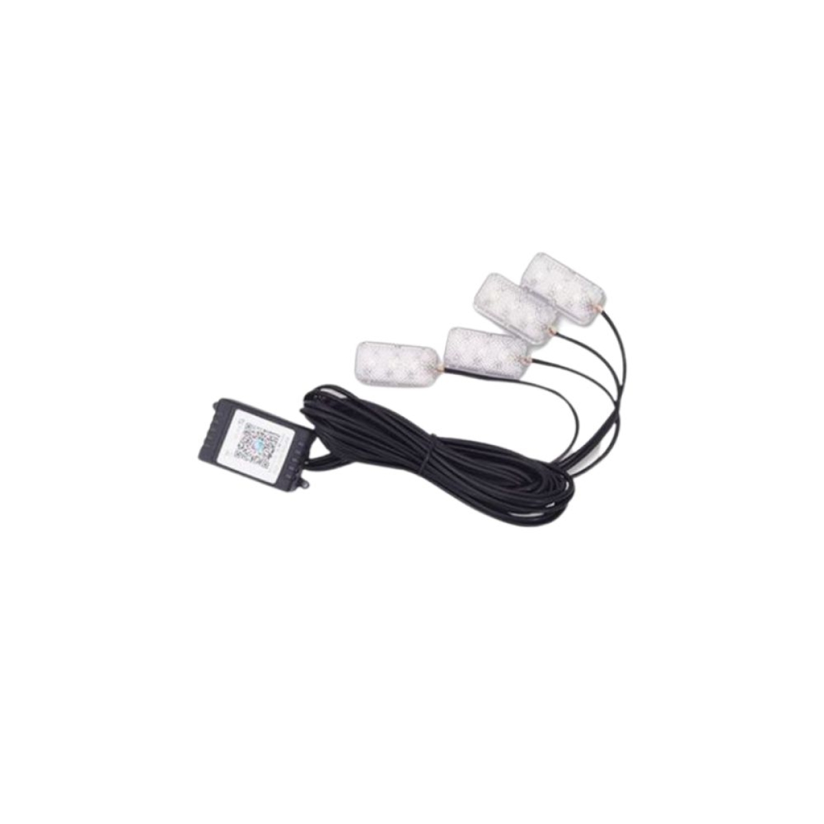 Φώτα Led Εσωτερικού Χώρου Αυτοκινήτου RGB LED με USB - Σετ 4 τμχ Φωτορυθμικό, SDS-28646