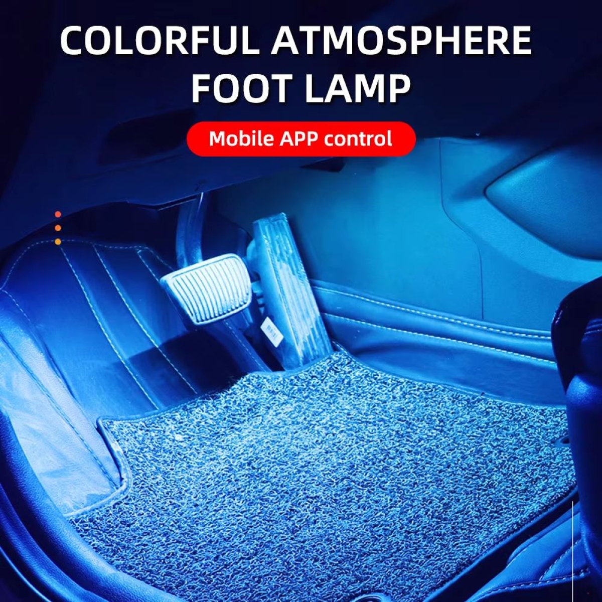 Φώτα Led Εσωτερικού Χώρου Αυτοκινήτου RGB LED με USB - Σετ 4 τμχ Φωτορυθμικό, SDS-28646