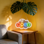 Φωτεινή Πινακίδα LED Neon OPEN Με Πολύχρωμο Σχέδιο Και USB Τροφοδοσία - Image 3