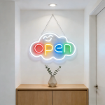 Φωτεινή Πινακίδα LED Neon OPEN Με Πολύχρωμο Σχέδιο Και USB Τροφοδοσία - Image 4